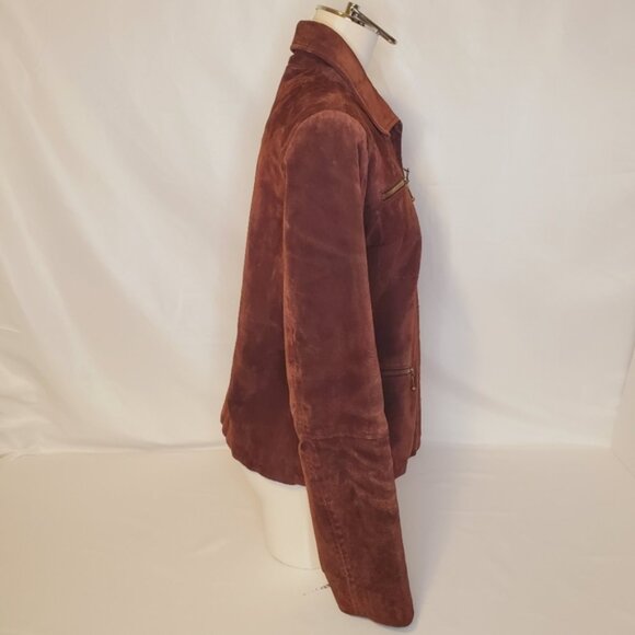 Genuine Leather Short Zippered Jacket - Picture 4 of 15